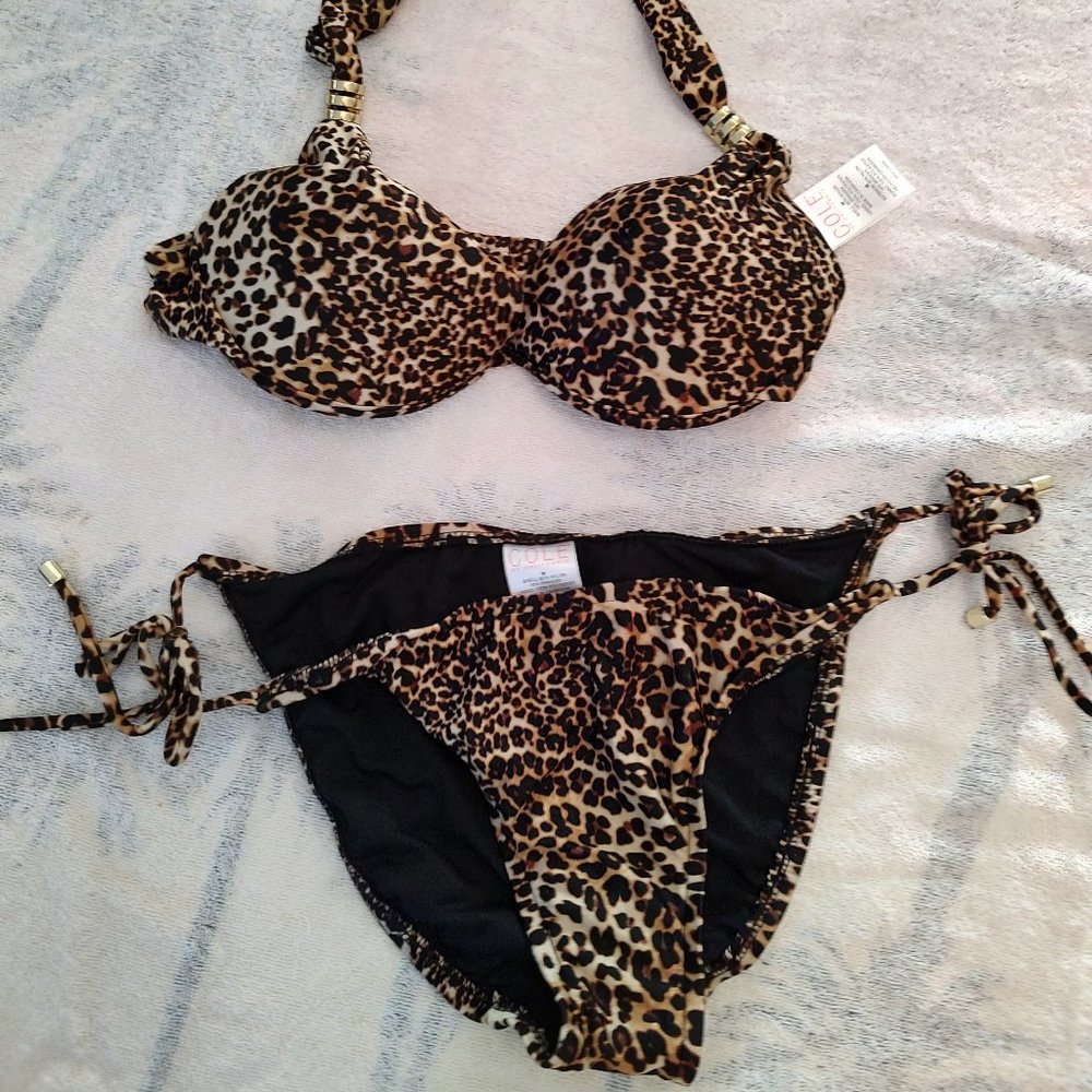 "COLE" 2-PC LEOPARD PRINT BIKINI SET (M)